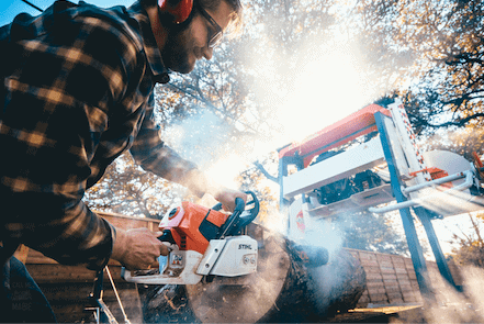 david loesche logosol stihl wood shed