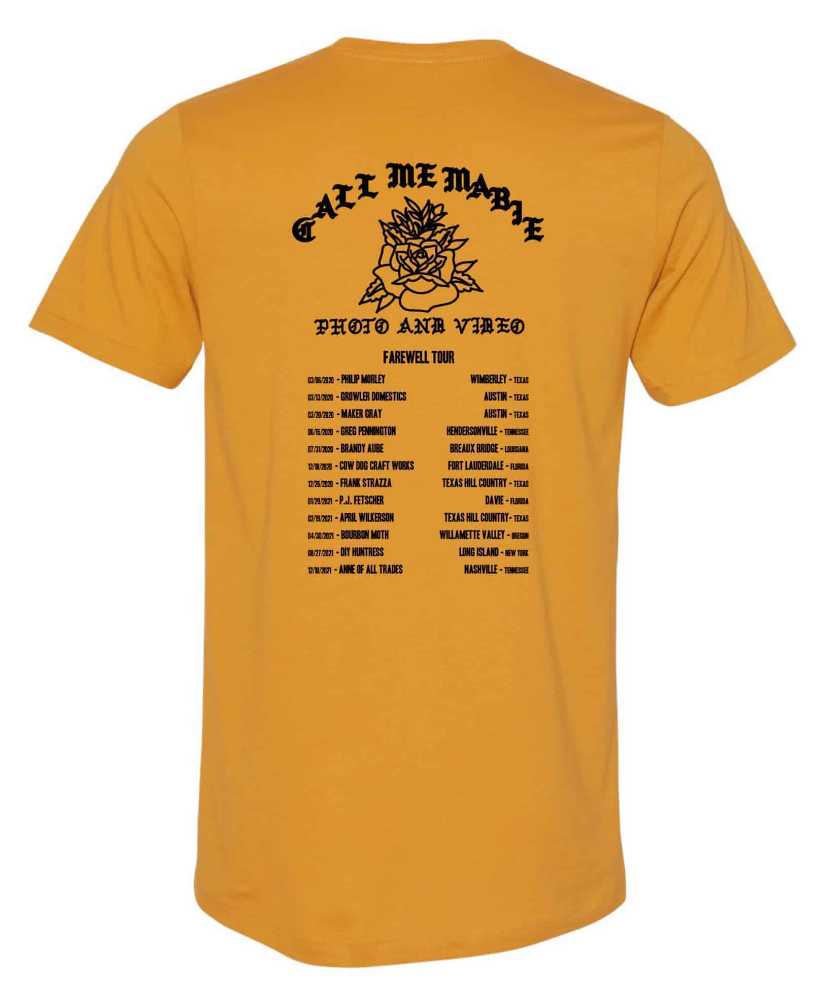 CMM mustard shirt back