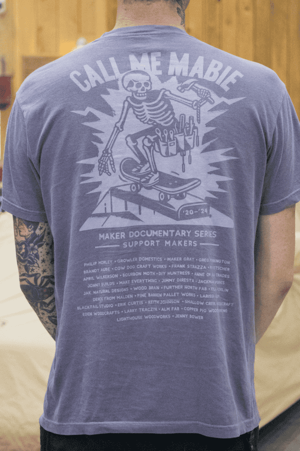 Call Me Mabie 2024 Tour Shirt - Wine Stain (XL only) - Image 5