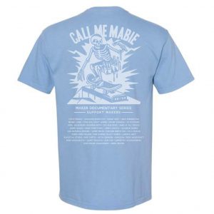 call me mabie tour 2024 shirt blue back